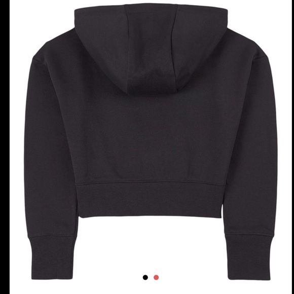 NIKE Juiniors Girls Black Logo Crop Club Hoodie - Picture 3 of 8